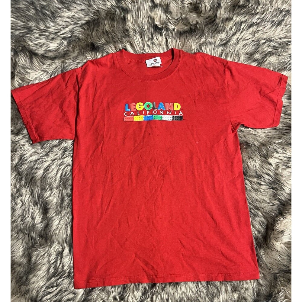 Vintage 1999 LEGOLAND California Graphic Red Men's Size L T-Shirt